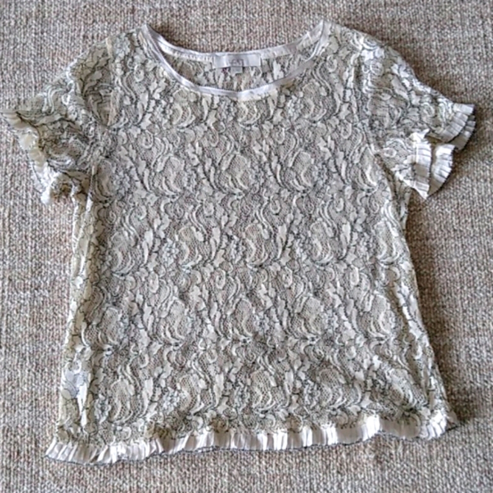 Loft lace cream w black detail Medium